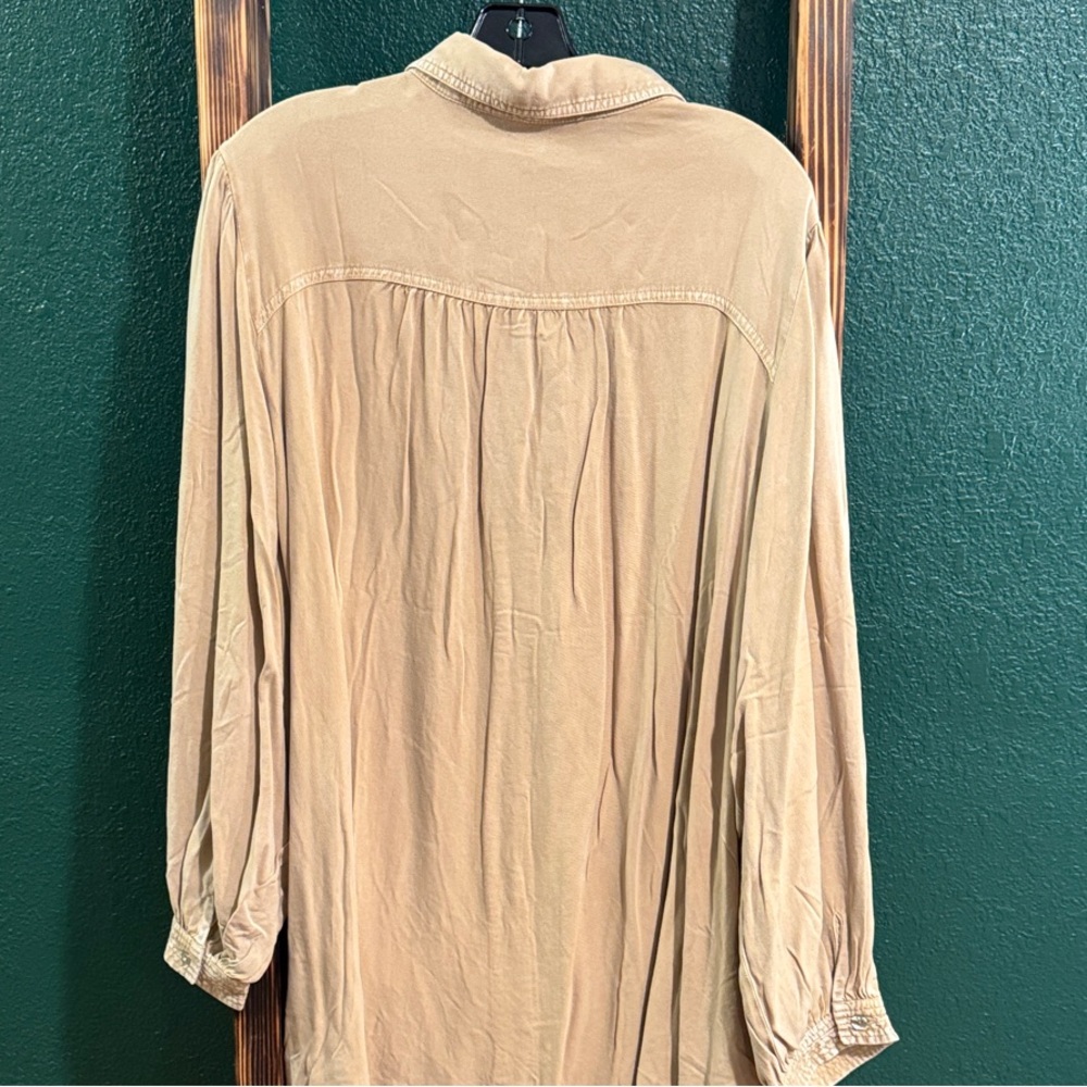 Easel Tan Button-Up Dress - Picture 7 of 7